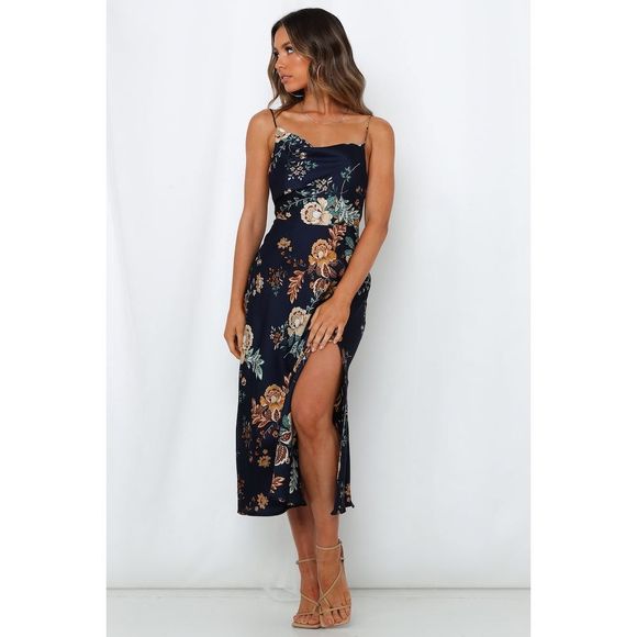 Hello Molly Navy Floral Maxi Dress - Picture 1 of 11